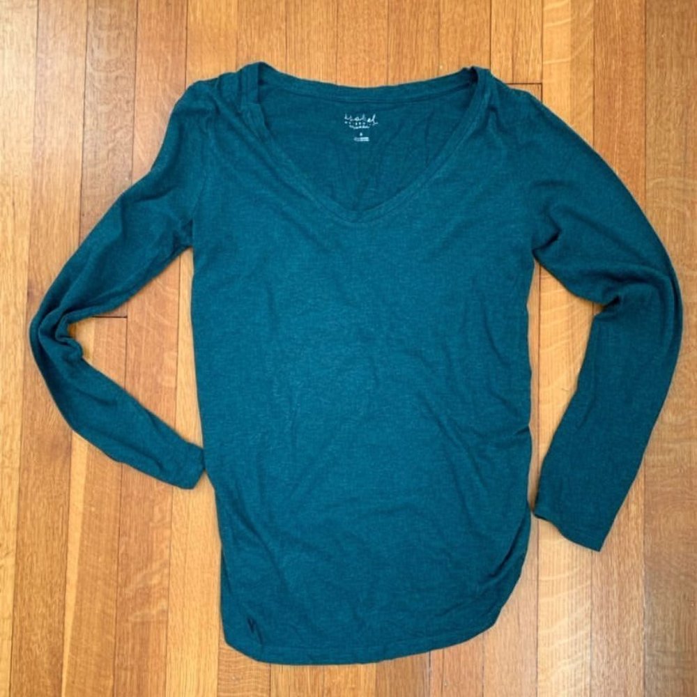 Cozy Isabel Maternity Green Long-sleeved Top